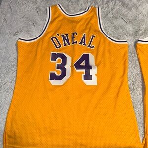 Mitchell & Ness Gold O'Neal Jersey